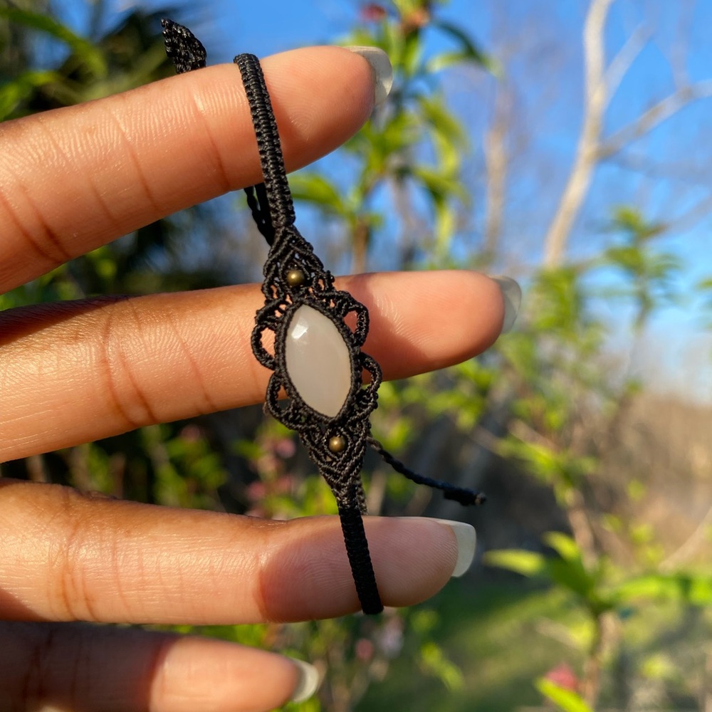 Moonstone Macrame Bracelet